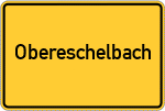 Place name sign Obereschelbach