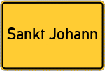 Place name sign Sankt Johann