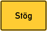 Place name sign Stög