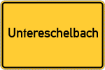 Place name sign Untereschelbach