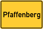 Place name sign Pfaffenberg, Gemeinde Perach