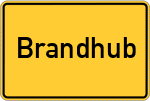 Place name sign Brandhub
