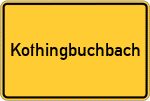 Place name sign Kothingbuchbach