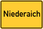 Place name sign Niederaich