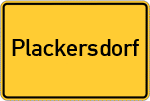 Place name sign Plackersdorf