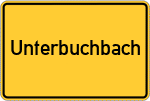 Place name sign Unterbuchbach