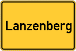Place name sign Lanzenberg, Kreis Altötting