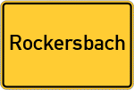 Place name sign Rockersbach, Kreis Altötting