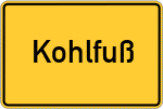 Place name sign Kohlfuß