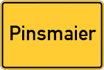 Place name sign Pinsmaier