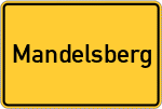 Place name sign Mandelsberg