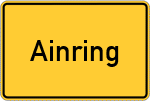 Place name sign Ainring