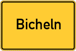 Place name sign Bicheln