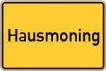 Place name sign Hausmoning