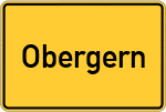Place name sign Obergern