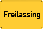 Place name sign Freilassing