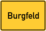 Place name sign Burgfeld, Salzach