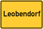 Place name sign Leobendorf, Salzach