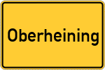 Place name sign Oberheining, Salzach