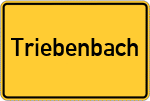 Place name sign Triebenbach, Salzach