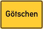 Place name sign Götschen