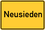 Place name sign Neusieden