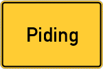Place name sign Piding
