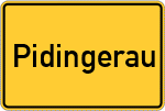 Place name sign Pidingerau