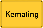 Place name sign Kemating, Oberbayern