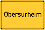 Place name sign Obersurheim