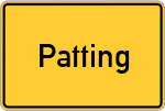 Place name sign Patting, Oberbayern