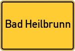 Place name sign Bad Heilbrunn