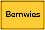 Place name sign Bernwies