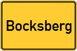 Place name sign Bocksberg