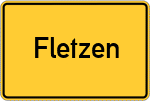 Place name sign Fletzen