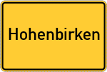 Place name sign Hohenbirken
