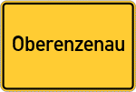 Place name sign Oberenzenau