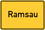 Place name sign Ramsau