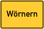 Place name sign Wörnern
