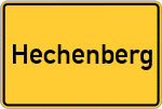 Place name sign Hechenberg