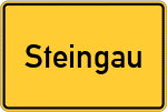 Place name sign Steingau