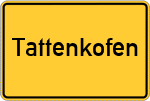 Place name sign Tattenkofen