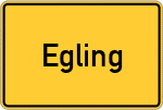 Place name sign Egling