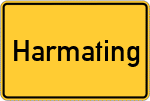 Place name sign Harmating