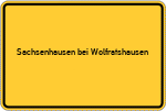 Place name sign Sachsenhausen bei Wolfratshausen