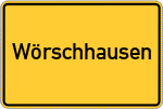 Place name sign Wörschhausen, Oberbayern