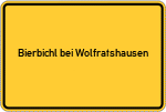 Place name sign Bierbichl bei Wolfratshausen