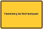 Place name sign Faistenberg bei Wolfratshausen