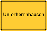 Place name sign Unterherrnhausen