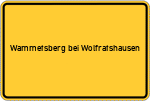 Place name sign Wammetsberg bei Wolfratshausen